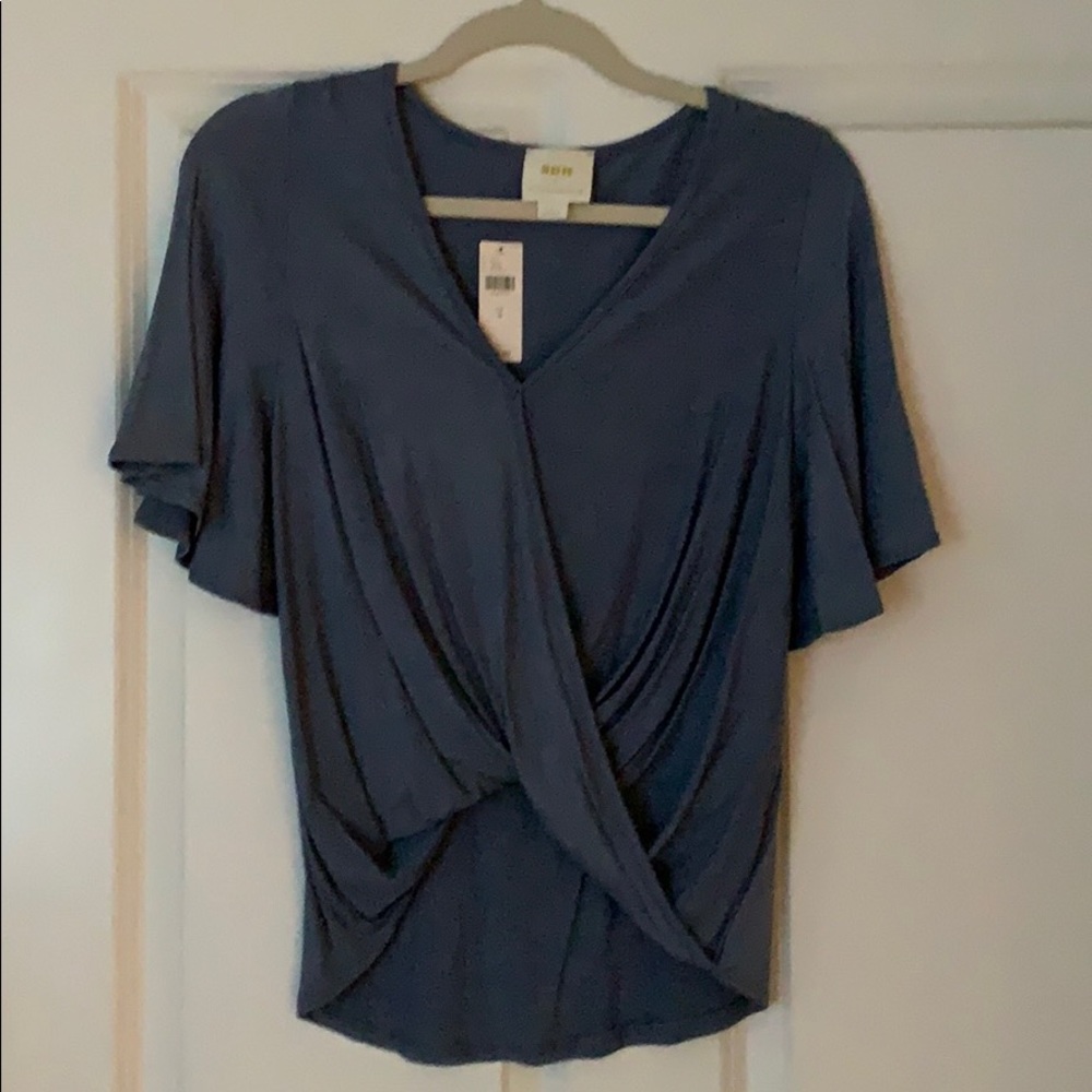 Maeve by Anthropologie Flutter Sleeve Top, sz S
